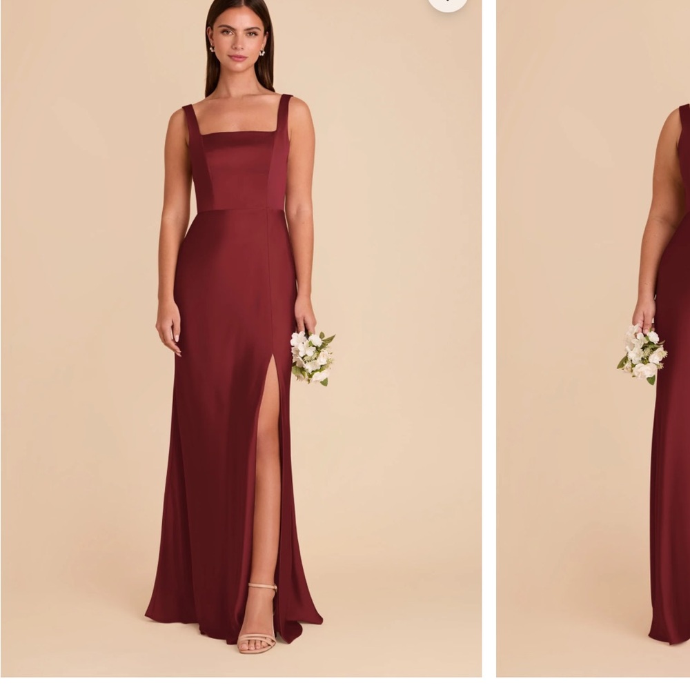 Birdy Grey Alex Dress
Matte Satin Burgundy NWT